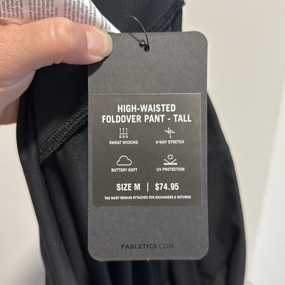 Fabletics High Waisted Foldover Pant NWT Medium Tall - Picture 8 of 8